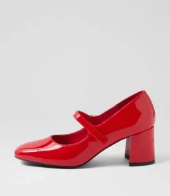 Women I LOVE BILLY Heels-Emery Red Patent Pu Heels
