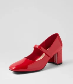 Women I LOVE BILLY Heels-Emery Red Patent Pu Heels