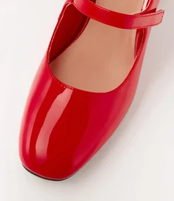 Women I LOVE BILLY Heels-Emery Red Patent Pu Heels