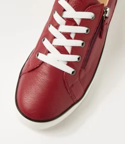 Women COLORADO Comfort|Sneakers-Envy Dark Red Leather Sneakers
