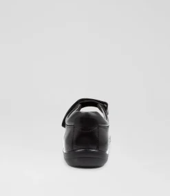 COLORADO Junior School Shoes-ERIN JNR E VEL BLACK