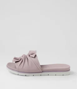 Women DIANA FERRARI Slides|Flats-Eronda Lilac Leather Slides