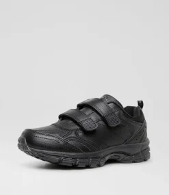 LYNX Sport School Shoes|Junior School Shoes-ERUPT JNR SLIM VEL BLACK LEATHER