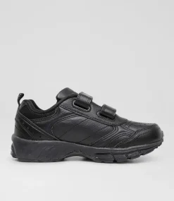 LYNX Sport School Shoes|Junior School Shoes-ERUPT JNR SLIM VEL BLACK LEATHER