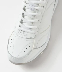 LYNX Sport School Shoes|Senior School Shoes-Erupt Snr Wide Nm Ws White Leather Sneakers