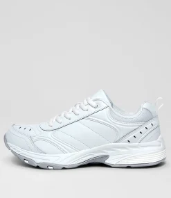 LYNX Sport School Shoes|Senior School Shoes-ERUPT SNR WIDE WHT LTHR