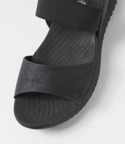 Women I LOVE BILLY Flats|Sandals-Eskole Black Sandals