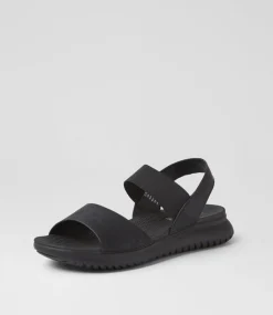 Women I LOVE BILLY Flats|Sandals-Eskole Black Sandals