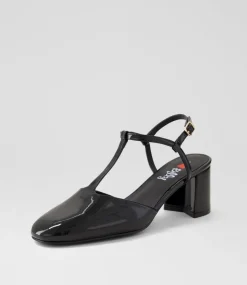 Women I LOVE BILLY Heels-Essik Black Patent Pu Heels