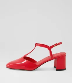 Women I LOVE BILLY Heels-Essik Cherry Patent Pu Heels