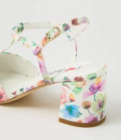 Women I LOVE BILLY Heels-Essik White Flower Heels