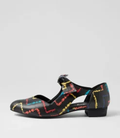 Women I LOVE BILLY Flats-Estella Black Bright Flat Shoes