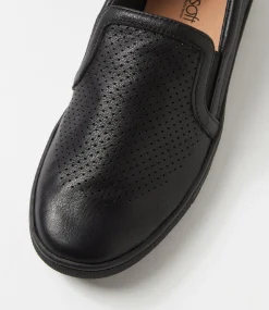 Women SUPERSOFT Comfort|Sneakers-Exercise Black Leather Sneakers