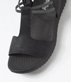 Women I LOVE BILLY Flats|Sandals-Extello Black Sandals