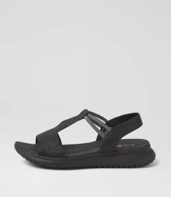 Women I LOVE BILLY Flats|Sandals-Extello Black Sandals
