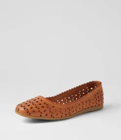 Women DIANA FERRARI Flats-Fahey Tan Leather Flat Shoes