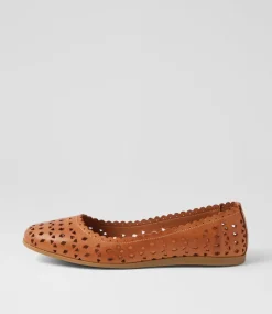 Women DIANA FERRARI Flats-Fahey Tan Leather Flat Shoes