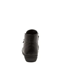 Women SUPERSOFT Boots|Comfort-Fallenn Black Leather Ankle Boots