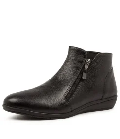 Women SUPERSOFT Boots|Comfort-Fallenn Black Leather Ankle Boots