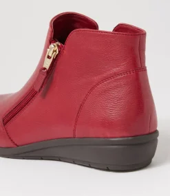 Women SUPERSOFT Boots|Comfort-Fallenn Cherry Leather Ankle Boots