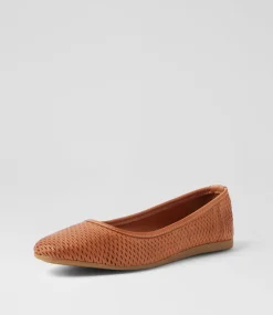 Women DIANA FERRARI Flats-Fallon Tan Leather Flat Shoes