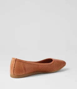 Women DIANA FERRARI Flats-Fallon Tan Leather Flat Shoes