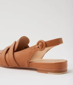 Women TOP END Loafers|Flats-Falti Dark Tan Leather Flat Shoes