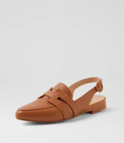 Women TOP END Loafers|Flats-Falti Dark Tan Leather Flat Shoes