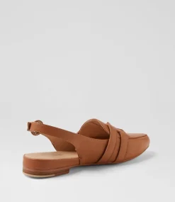 Women TOP END Loafers|Flats-Falti Dark Tan Leather Flat Shoes