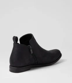 Women I LOVE BILLY Boots-Fanda Black Nubuck Boots