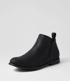Women I LOVE BILLY Boots-Fanda Black Nubuck Boots