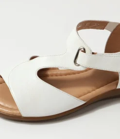 Women SUPERSOFT Comfort|Flats-Fanne2 White Leather Sandals