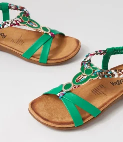 Women I LOVE BILLY Flats|Sandals-Fantasie Emerald Multi Sandals