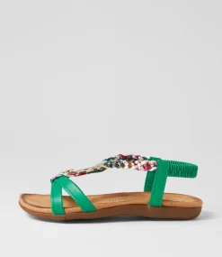 Women I LOVE BILLY Flats|Sandals-Fantasie Emerald Multi Sandals
