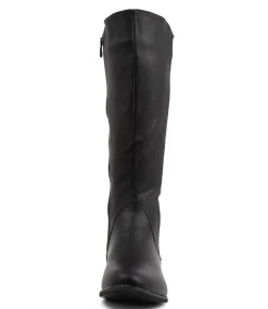 Women I LOVE BILLY Boots-Faraday Black Knee High Boots