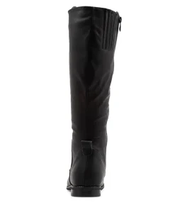 Women I LOVE BILLY Boots-Faraday Black Knee High Boots
