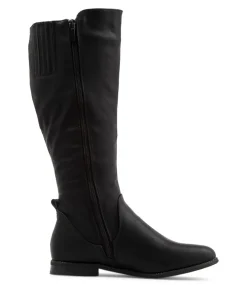 Women I LOVE BILLY Boots-Faraday Black Knee High Boots