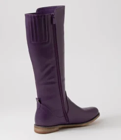 Women I LOVE BILLY Boots-Faraday Purple Knee High Boots