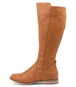 Women I LOVE BILLY Boots-Faraday Tan Knee High Boots