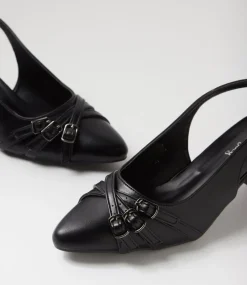 Women I LOVE BILLY Heels-Fasker Black Heels