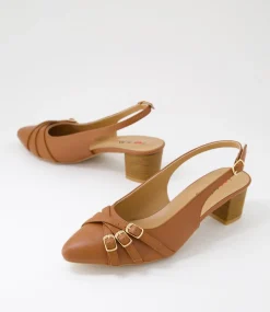 Women I LOVE BILLY Heels-Fasker Dark Tan Heels