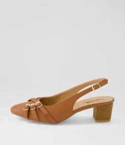 Women I LOVE BILLY Heels-Fasker Dark Tan Heels