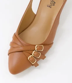 Women I LOVE BILLY Heels-Fasker Dark Tan Heels