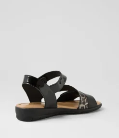 Women SUPERSOFT Comfort|Flats-Fast Black Leopard Multi Sandals