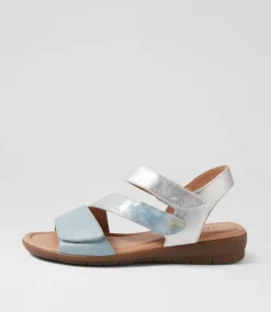 Women SUPERSOFT Comfort|Flats-Fast Light Denim Multi Sandals