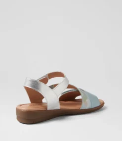 Women SUPERSOFT Comfort|Flats-Fast Light Denim Multi Sandals