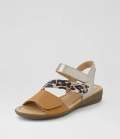 Women SUPERSOFT Comfort|Flats-Fast Tan Leopard Multi Sandals
