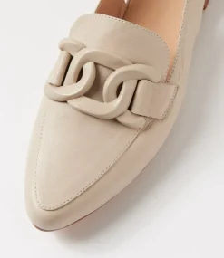 Women TOP END Flats|Loafers-Favillas Almond Leather Flat Shoes