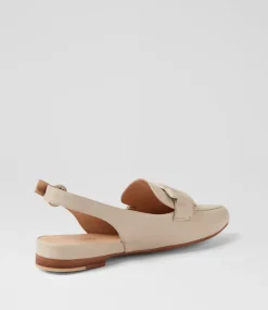 Women TOP END Flats|Loafers-Favillas Almond Leather Flat Shoes