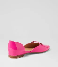 Women TOP END Flats-FAWNY TO HOT PINK PATENT LEATHER